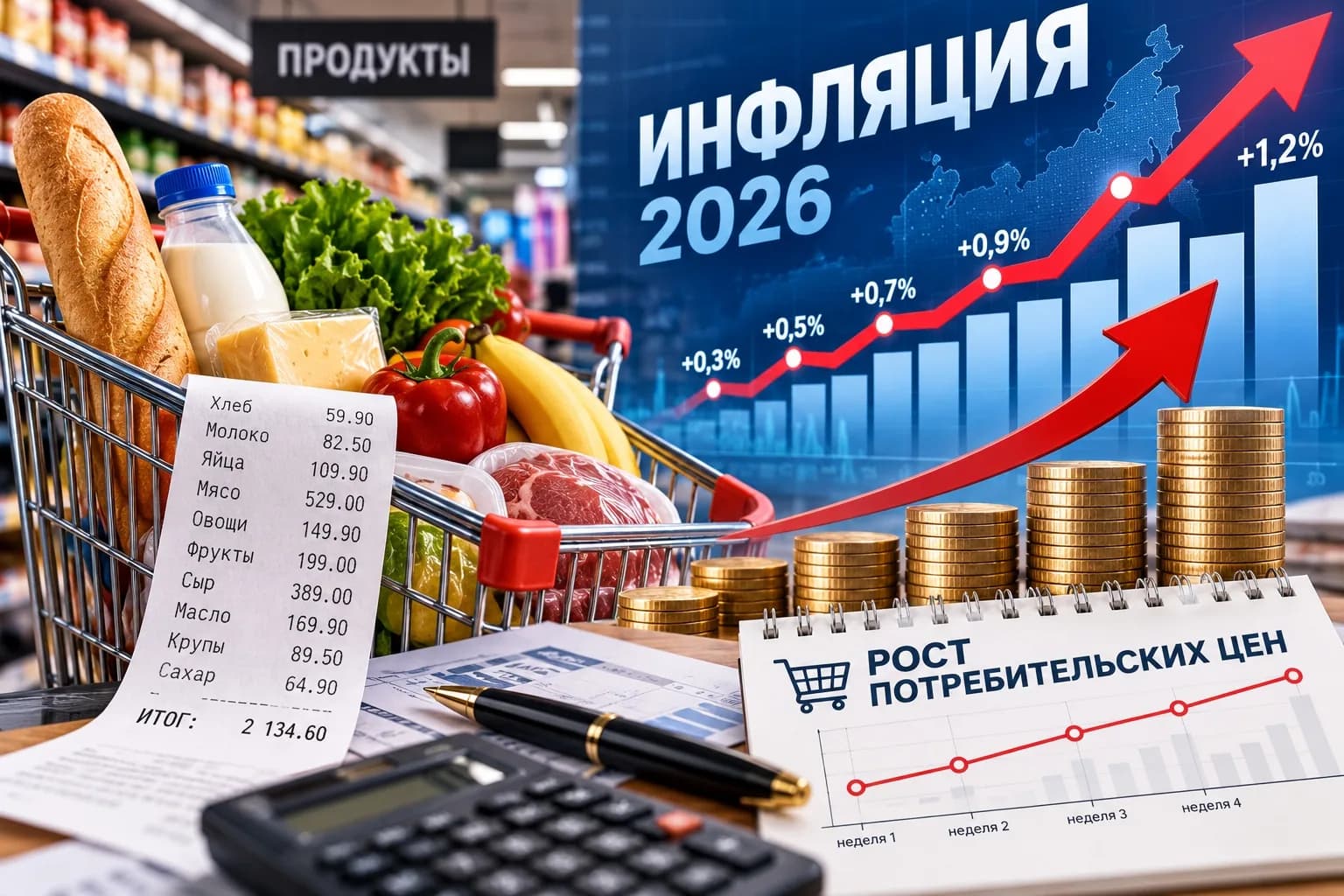 Динамика потребительских цен: анализ еженедельного ускорения инфляции в 2026 году