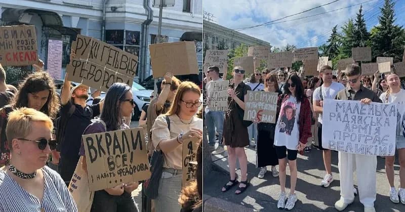 Общественные акции протеста проходят в Киеве и Львове в связи с кадровыми перестановками в Минобороны