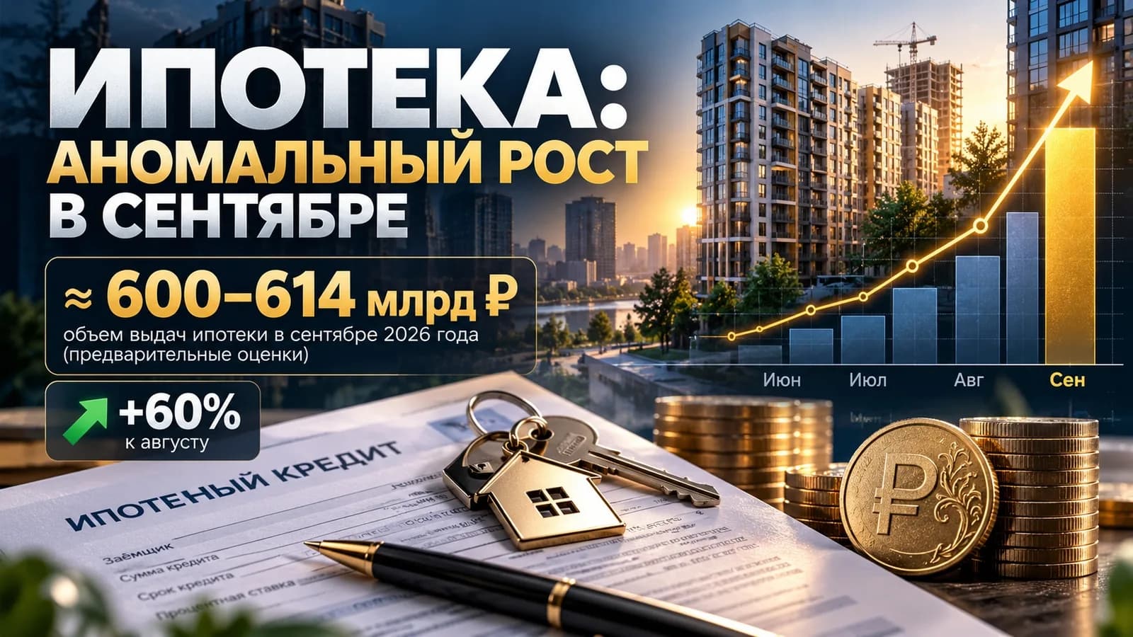 Рынок ипотечного кредитования в России: почему сентябрь 2026 года показал аномальный рост